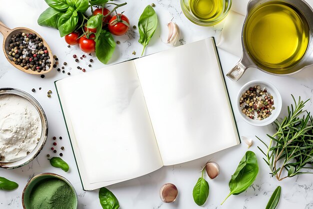 Książka kucharska i składniki